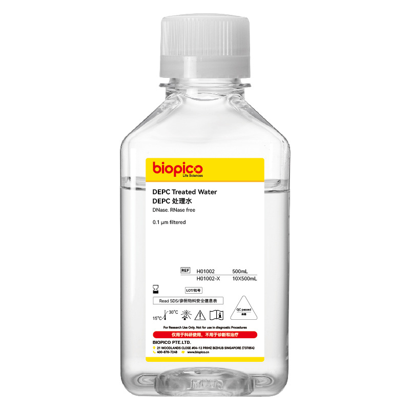 biopico DEPC处理水，DNase，RNase free 100mL/500mL/1000mL/瓶