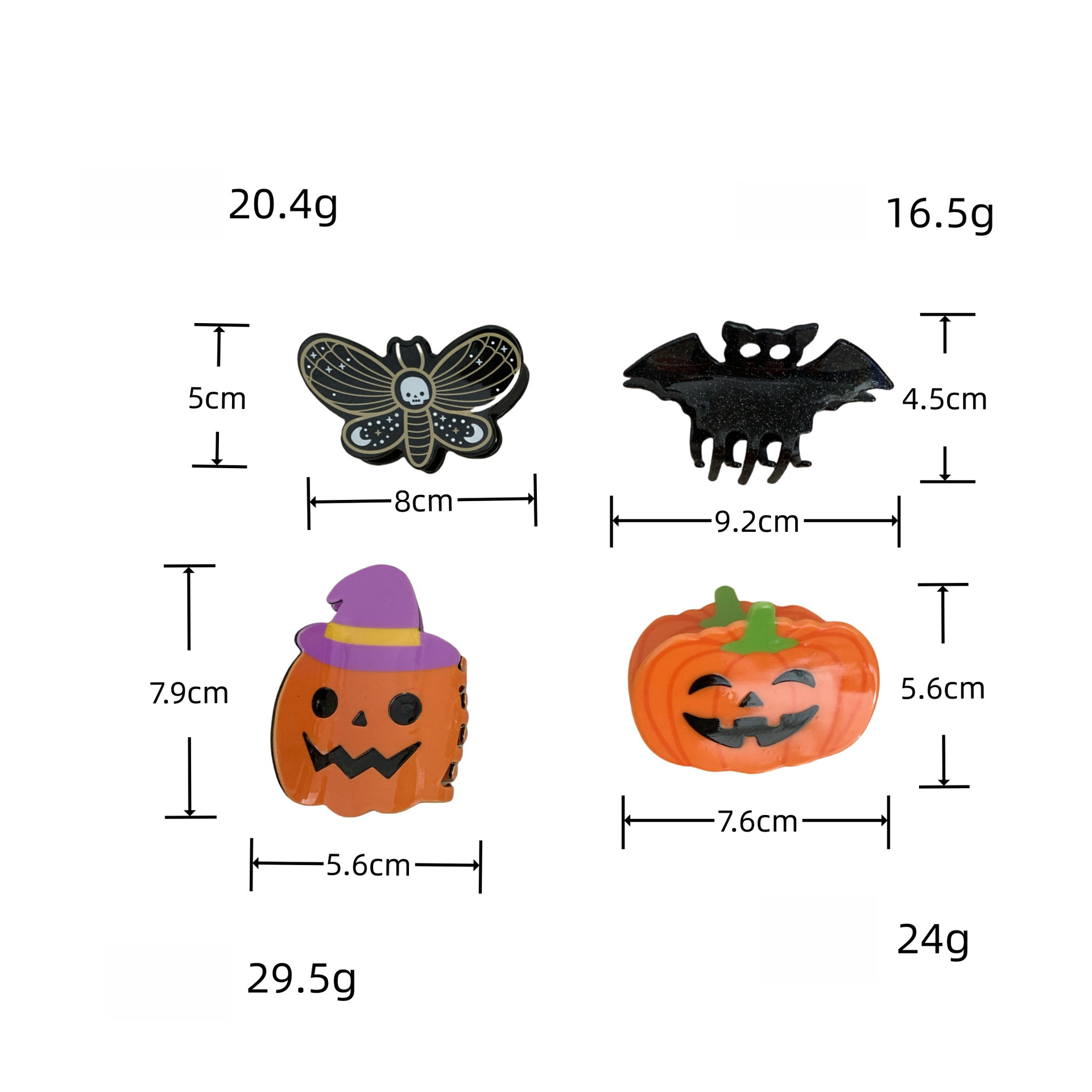 Halloween Festival Bat, Butterfly Pattern Women's Gender Simple Style Style Halloween Simple Style Women's Bat Butterfly Acetic Acid Sheets Hair Claws