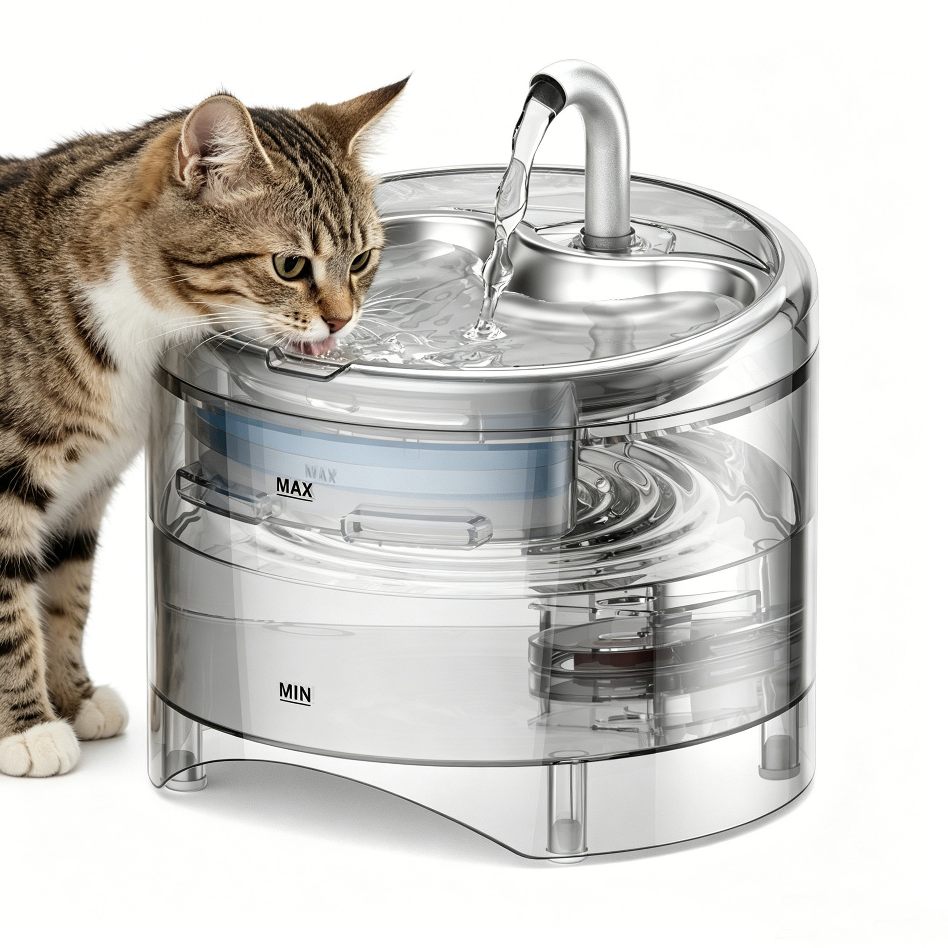 Cat water dispenser automatic circulating living water pet water…