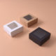 Cross-border in stock aircraft box jewelry packaging box handmade soap kraft paper window box black card mini candy box wholesale