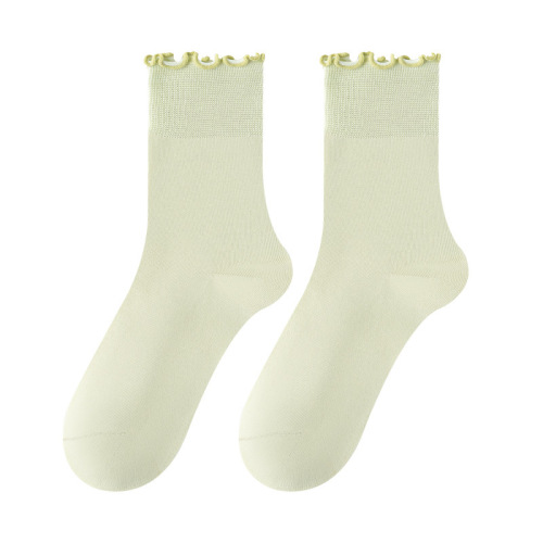 Women's Summer Thin Boneless Postpartum Socks with Breathable and Odor-Preventive Mushroom Edge Plain Short Socks Versatile Floral Cotton Socks