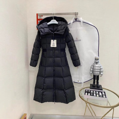 高版本蒙家秋冬在逃公主收腰连帽羽绒服女加长款修身显瘦新款外套
