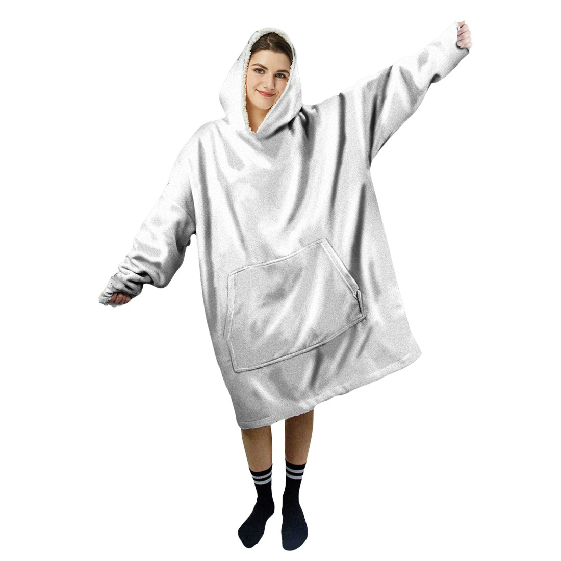 2-дневная вышивка специальная 3D-цифровая печать ленивый ТВ свитер с капюшоном фланелевый длинный Детский Взрослый