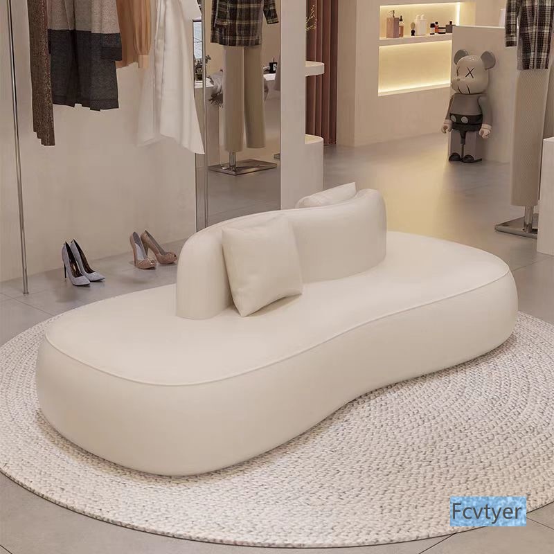 Yuanyuqin Curved No-Wash Good Clothing Store Double-Sided Convenient Reception Shoe Store Hotel Care Beauty Salon Shop Sofa