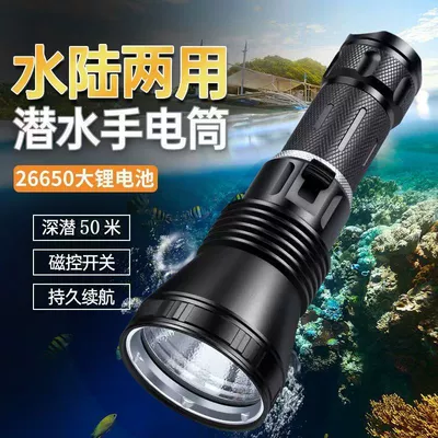 Underwater Professional Yellow Light, UV fənərlər - short-p70-yellow-light-section-26650-charger