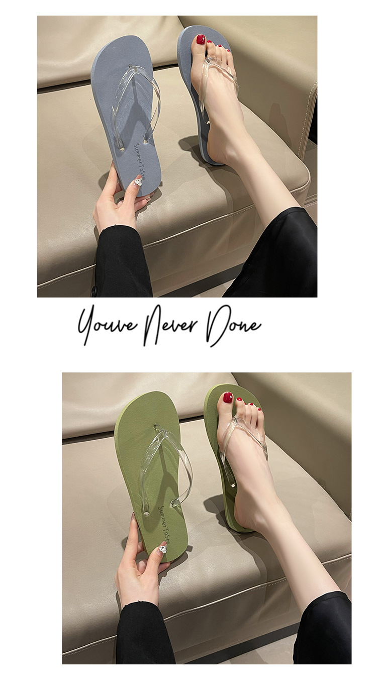 High-end Women's Flip-flops Trendy Anti-slip Toe-post Sandals_voghion.com