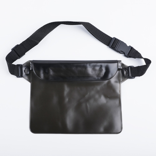 PVC semi-transparent frosted three-layer waterproof bag, thickened mobile phone waterproof bag, floating beach swimming waterproof waist bag
