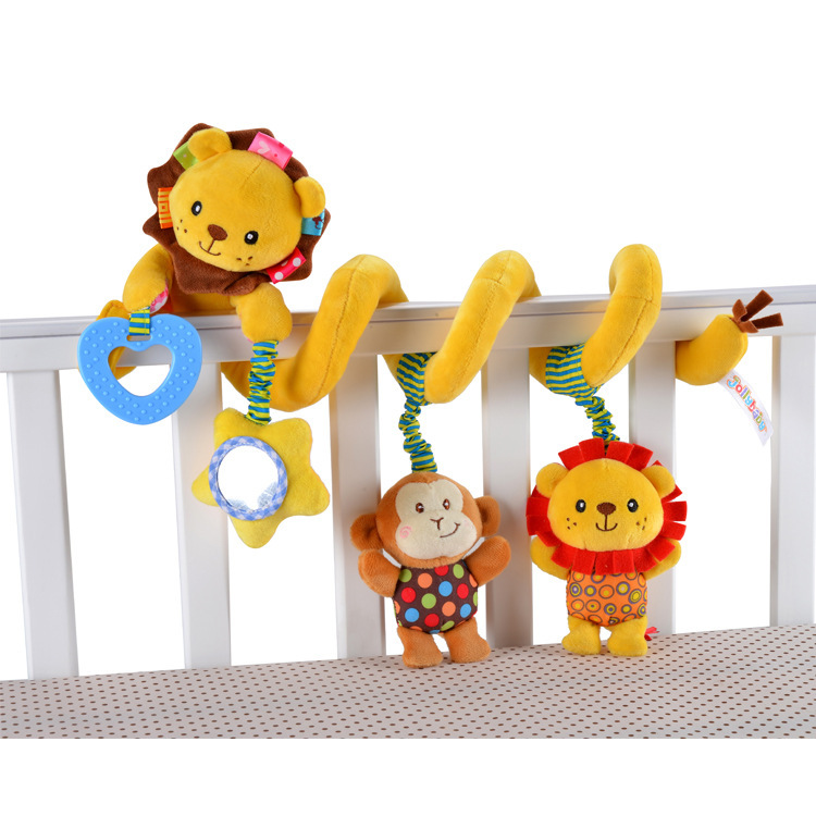 SOZZY nuevo bebé música cama sinuoso juguete de peluche 0 años de edad bebé recién nacido cama remolque bobinado autorización genuina