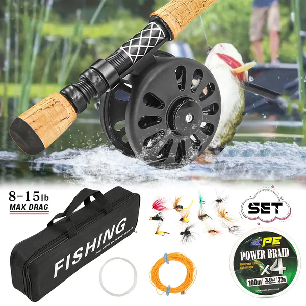 Carbon Fly Fishing Set 2.4/ 2.7m Fishing Wheel, Fishing Line and Bait, Full Set of Fly Hooks, Cross-Border Factory Direct Sales and Wholesale