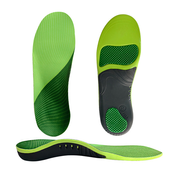 corrective shock-absorbing insoles