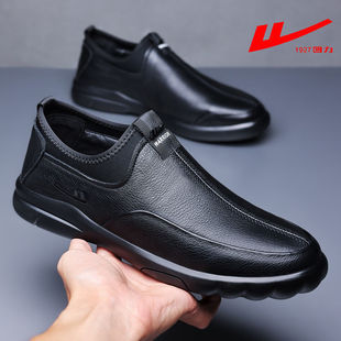 [Anti-skid and wear-resistant function] Huili official 2021 autumn new lace-up British leather men's shoes comfortable kXQ