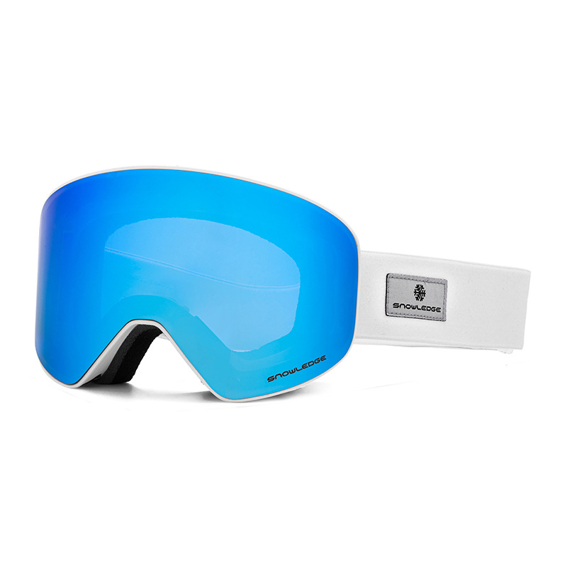 Outdoor ski Bezel-less lightweight design with three layers of sponge anti-fog and anti-UV goggles_voghion.com