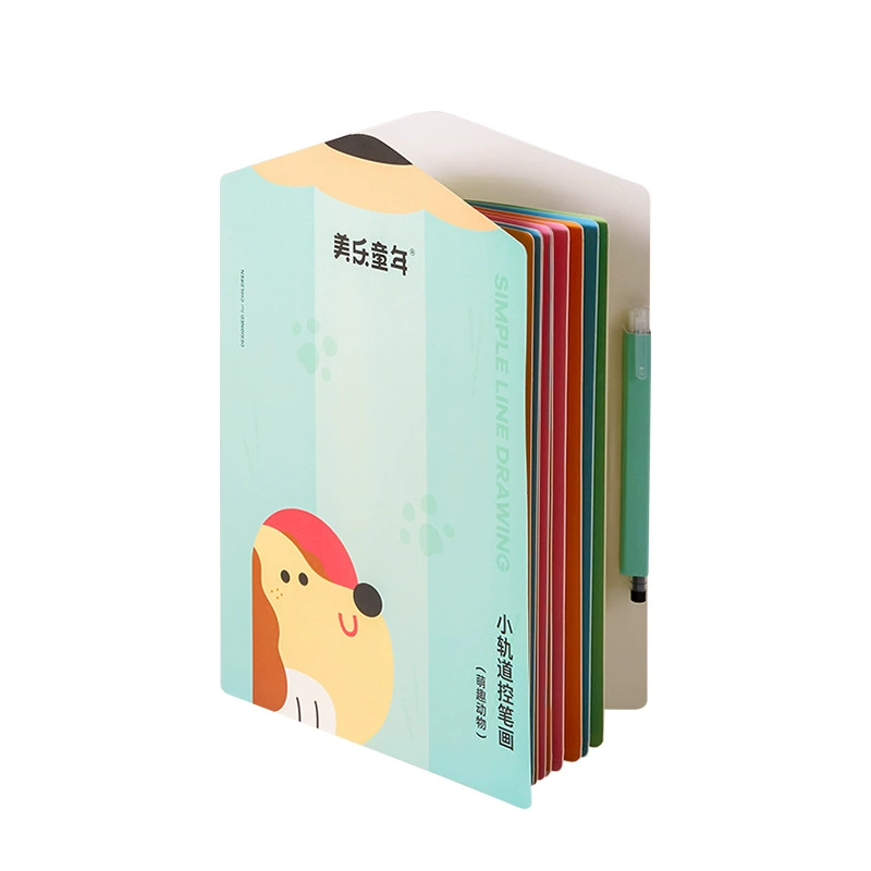 美乐童年 Small track pen control training groove drawing Kindergarten calligraphy practice book digital practice book introduction simple drawing