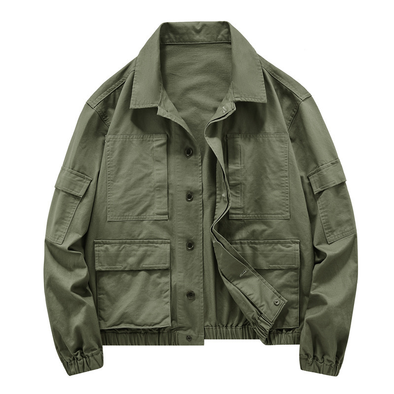 New Japanese Retro Workwear Long-Sleeve Jacket Men's Versatile Artistic Casual Loose Top Men's Clothing Wholesale