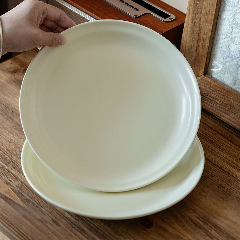 Plato simple de color sólido platos de cerámica platos de platos