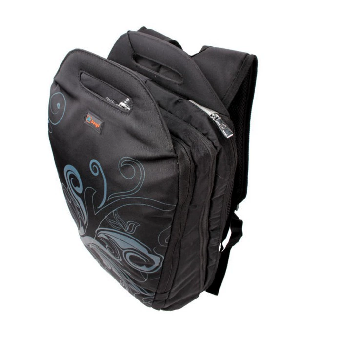Black backpack for leisure one shoulder, oxford cloth