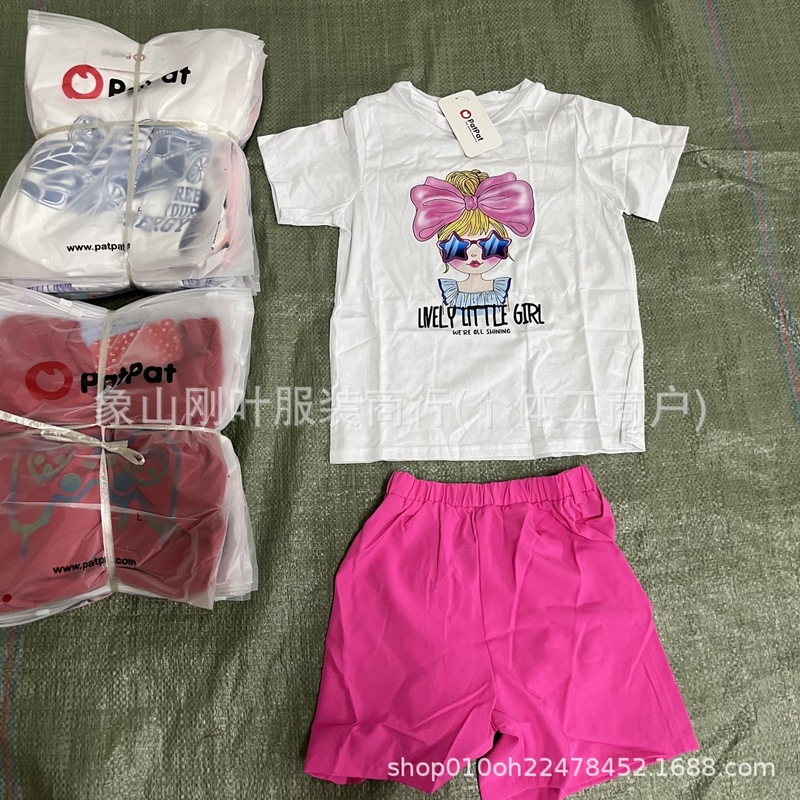 patpat 外国貿易ブランド子供服雑貨ファッション漫画ツーピースセット子供男性と女性の混合子供スーツ卸売|undefined