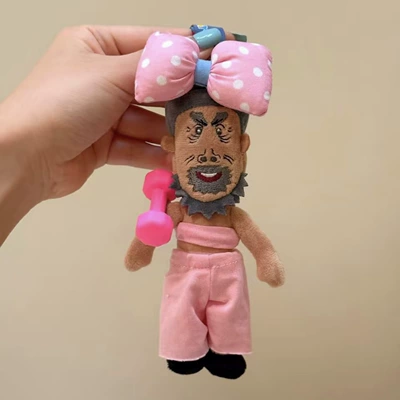 Doll Cute Keychain Decoration – Pluş açarlıqlar - pink-pants-grandpa-iron-bull-pendant
