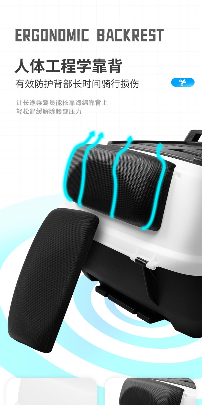 E60N Wanlihao BMW c400x/GT large-capacity motorcycle trunk, electric vehicle tail box, universal storage box