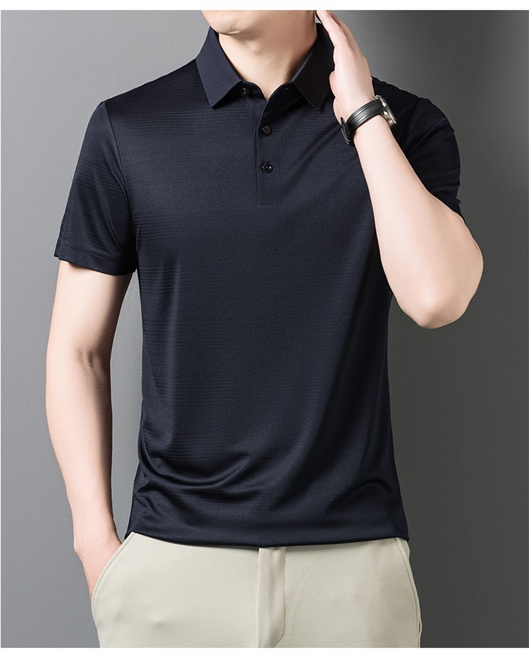Áo thun nam tay ngắn lụa Mulberry cao cấp cổ tròn — Tây Ban Nha 9623 chi tiết 17