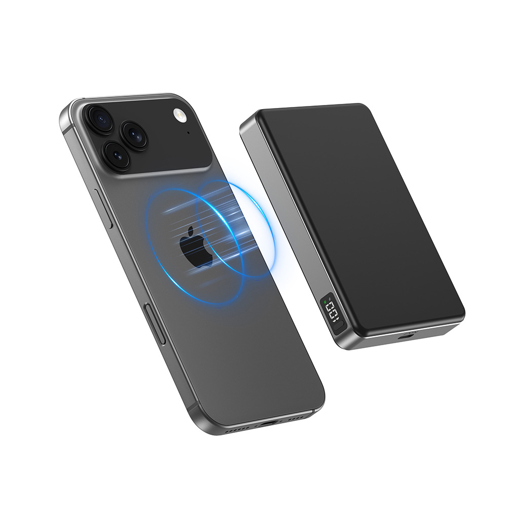 Qi2.2 Sertifikalı Manyetik Kablosuz Powerbank 25W Hızlı Şarj 45W Çıkış Pil Göstergeli Kablosuz Taşınabilir Güç Kaynağı