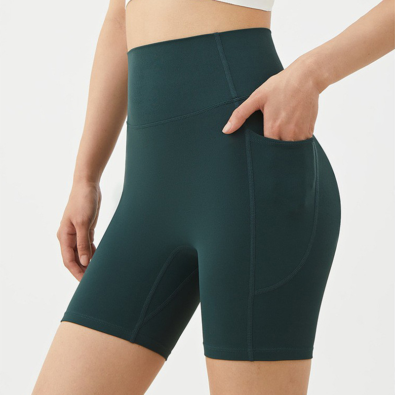 Nube sensación de cintura alta pantalones elásticos de caderas de verano sin pantalones íntimas apretadas de ciclismo rápido secado pantalones cortos de yoga de damas
