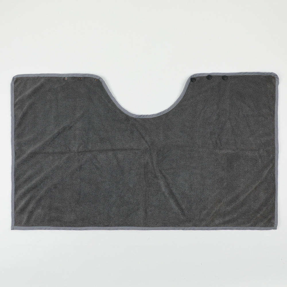 Chal de belleza de microfibra al por mayor, borde firme, hebilla conveniente, salón de belleza, chal profesional, absorción de agua, secado rápido