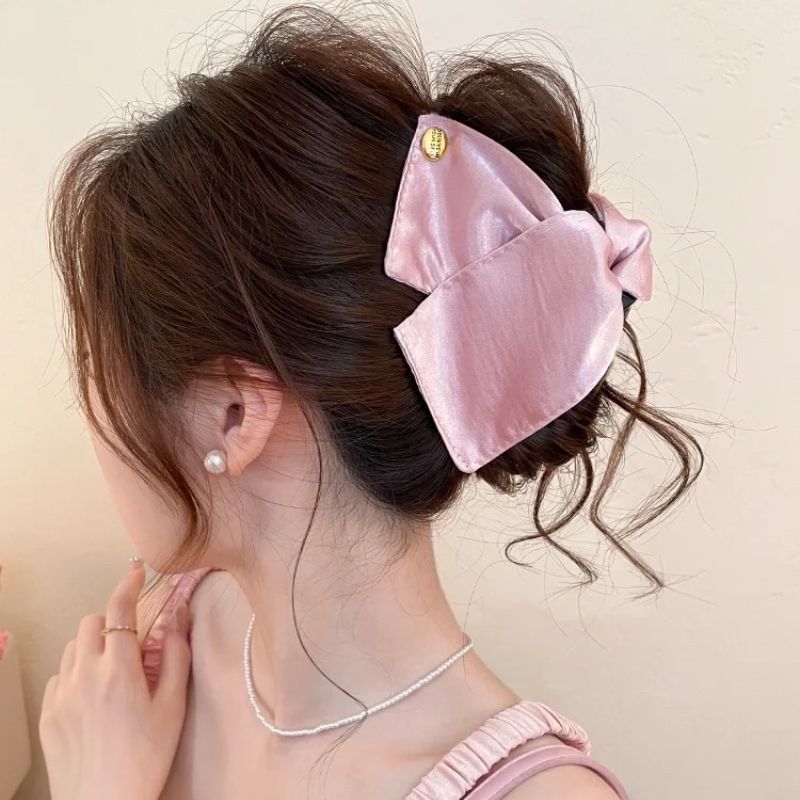 Pinzas para el cabello coreanas exquisitas y de alta gama para mujer, versátiles para peinados recogidos en la parte posterior de la cabeza, pinzas de tiburón, tamaño extragrande para cabello grueso, pinzas de garra, horquillas.