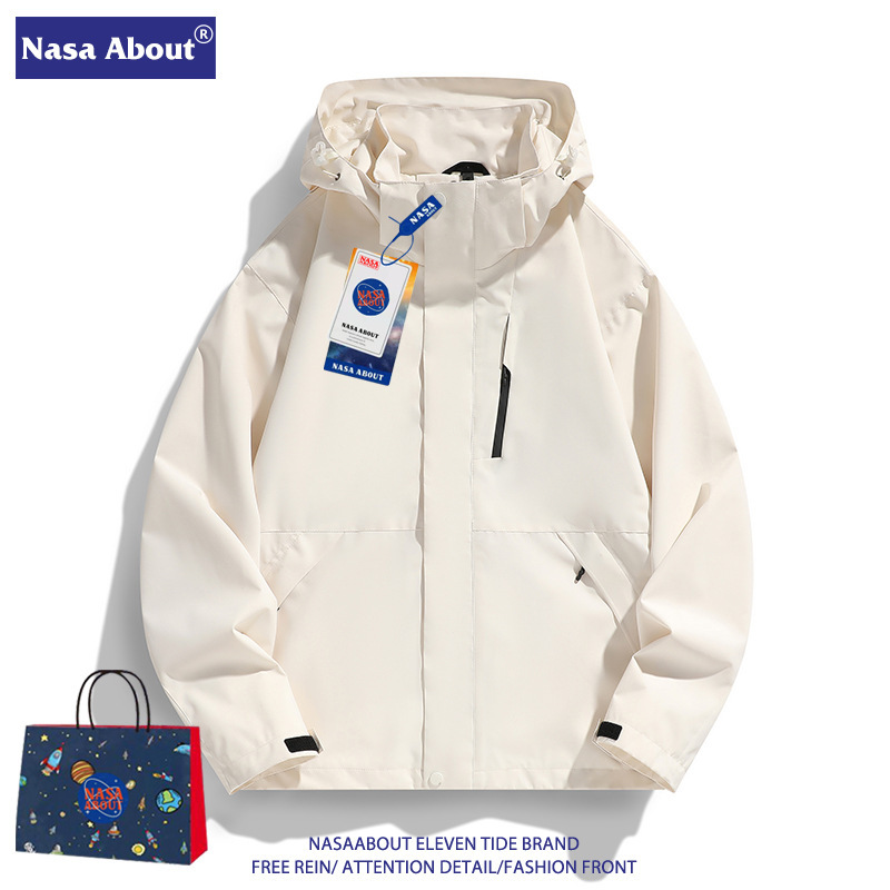 Nasa 3-in-1 Jacket for Men and Women 2026 New Windproof and Rainproof Spring and Autumn Mountaineering Suit Two-Piece Set Trendy