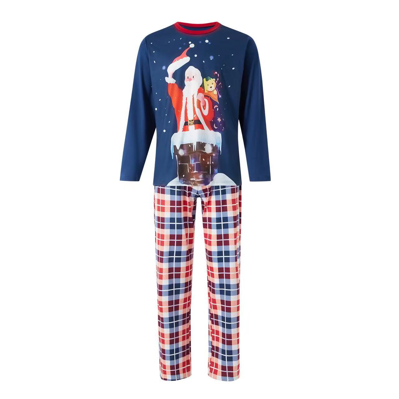 Süß Weihnachtsmann Polyester Hosen-sets Gerade Hosen Familie Passenden Outfits display picture 2