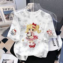 女童短袖t恤新款儿童夏季韩系夏季薄款中小童超好看时髦渐变夏装t