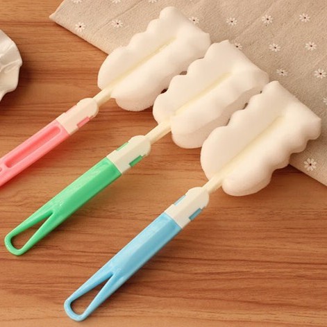 Detachable Glass Cup Brush, Baby Bottle Cleaning Brush, Long-Handled Sponge Cup Brush, Thermos Cup Cleaning Brush, Cup Washing Tool