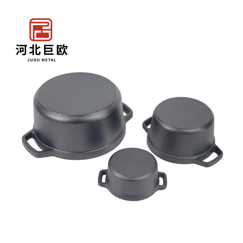 Mini hierro fundido pequeño tamaño sopa olla guiso olla doble oído estofado golondrinas vapor huevo vapor olla sopa doméstica aceite vegetal esmalte