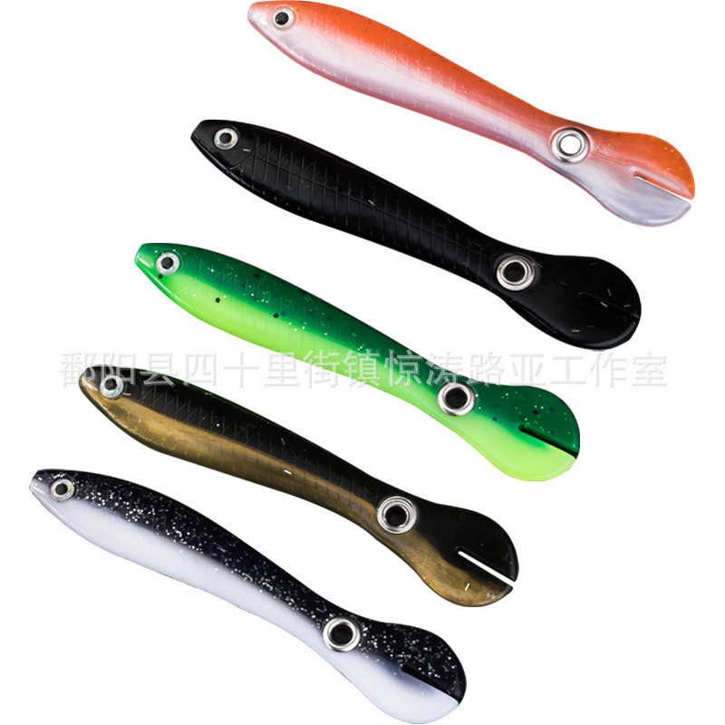 Luya cebo Loach cebo falso cebo suave 10cm6g rebordear bajo salmón gusano suave morir Loach luz mar pesca