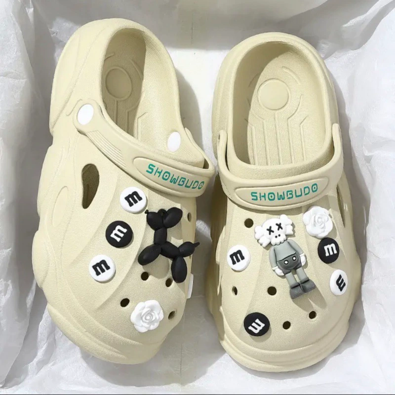Кроксы Buzz Lightyear 9909 женские летние, закрытые, противоскользящие толстая подошва
