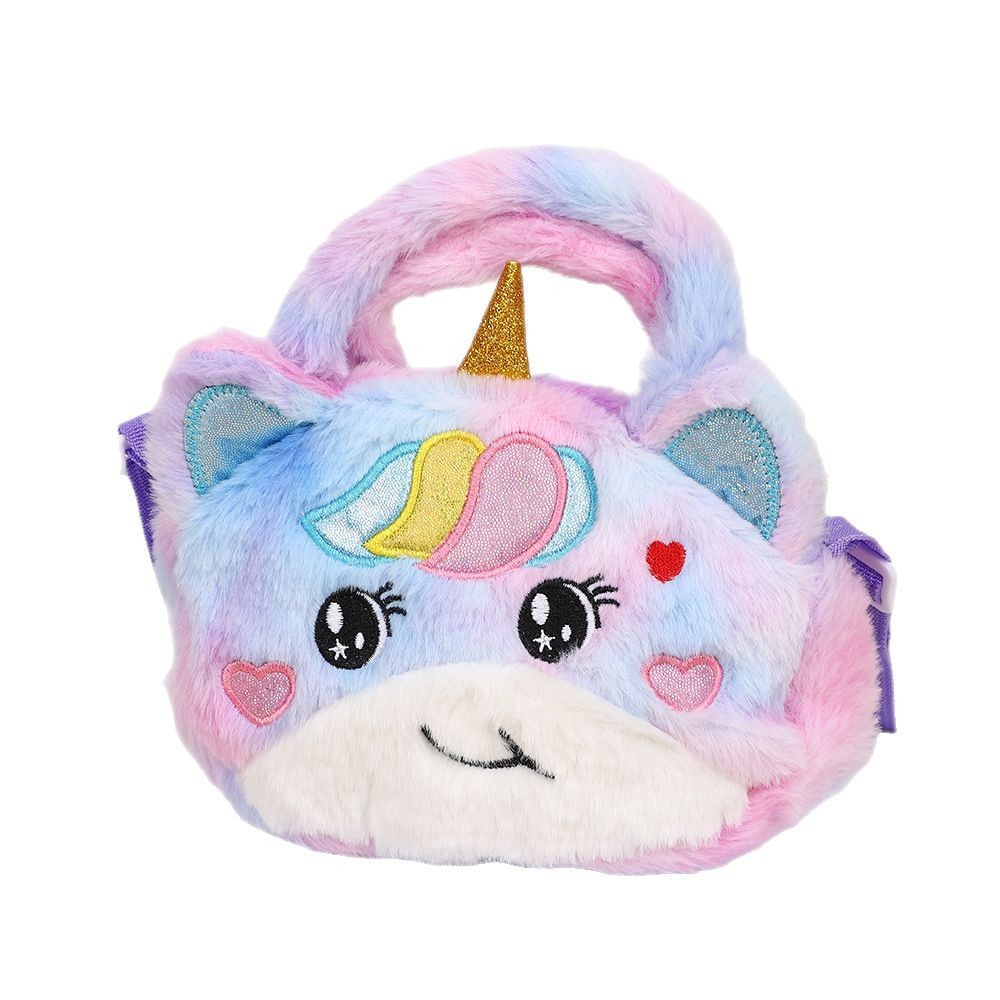 Nuevo unicornio de peluche, bolso de hombro de ojos grandes, bolso de hombro de niñas, pequeña princesa, bolso lindo, regalo para niños