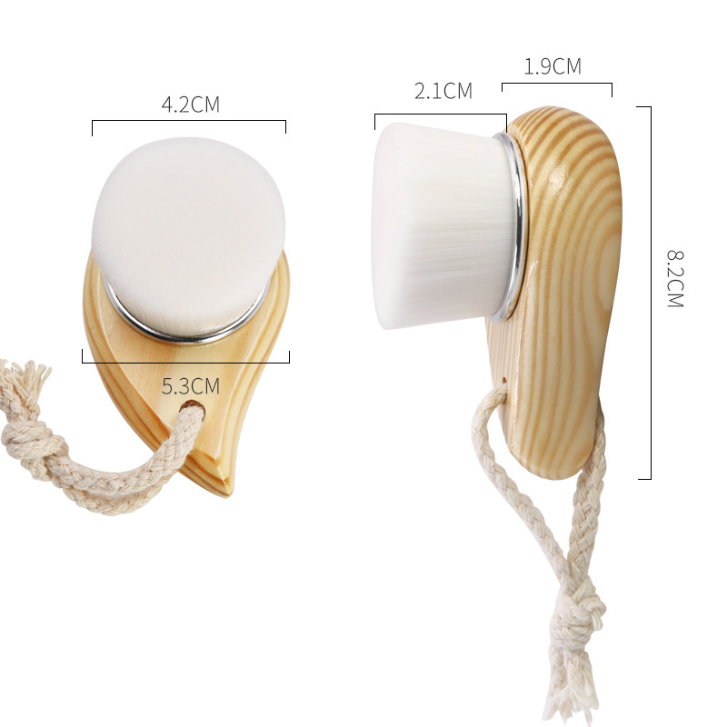 El cepillo de lavado de cara manual de madera de la manija de bambú de La Haya se puede entregar en nombre de una pieza