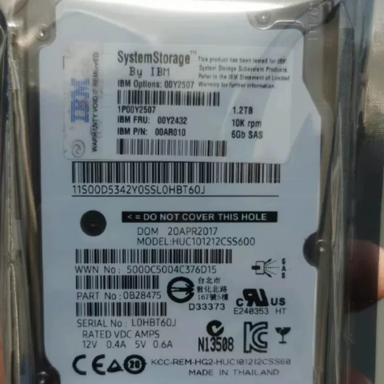 IBM 00MJ145 00Y2430 00Y2503 600G 10K SAS 2.5 V3700 V3500 жесткий диск