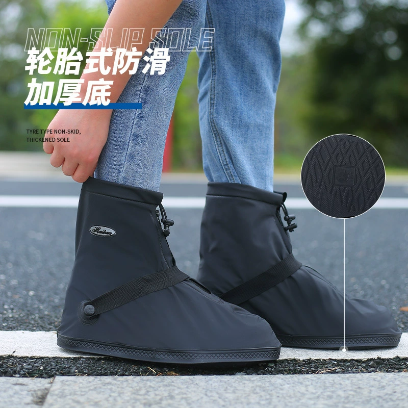 Чехлы для обуви от дождя, средней длины, водонепроницаемые, нескользящие, унисекс, для использования на улице, водостойкие, износостойкие.