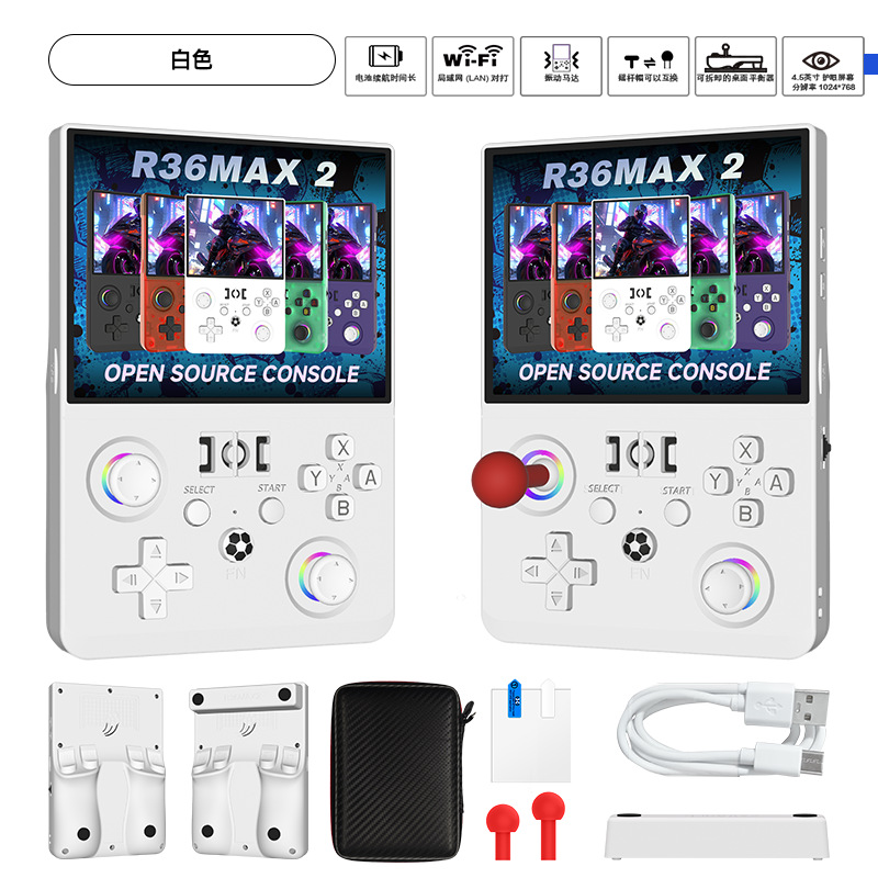 Consola de Juegos Portátil Retro de Código Abierto R36max2 de 4.0 Pulgadas R36S Pantalla HD