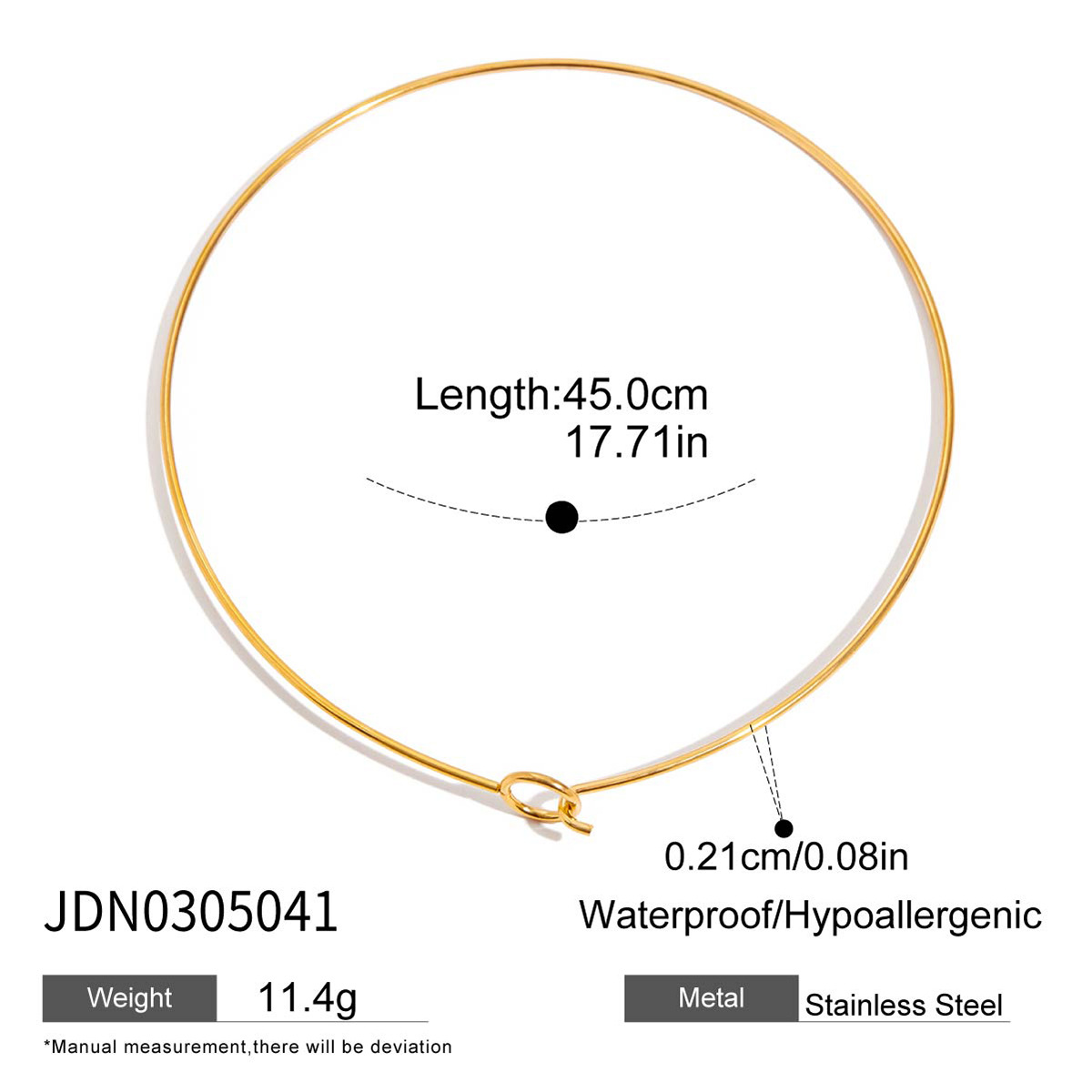 Wanxing Europa y los Estados Unidos brillante accesorios de collar de acero inoxidable de oro de 18 quilates joyería transfronteriza nicho de diseño