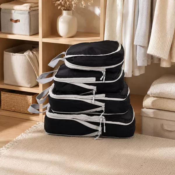Down Jacket Storage Bag Four-Piece Set Household Clothing Compression Bag Portable Luggage Bag Compression Dustproof