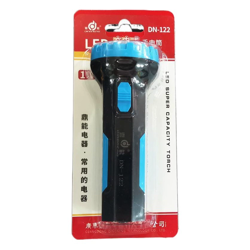 Dingneng перезаряжаемый светодиодный фонарик бытовой пластиковый фонарик белое освещение электрическое