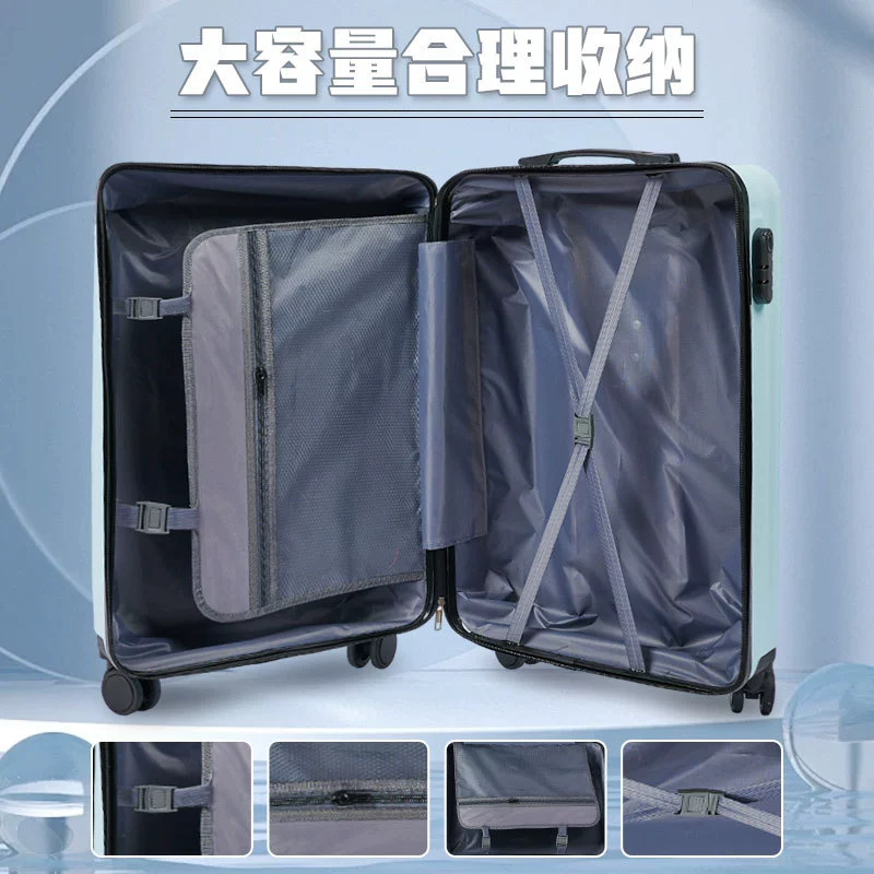 Capacious suitcase for adults, measuring cup, glass holder