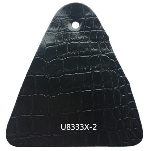 PVC人造革高光鳄鱼纹竹节纹化妆袋盒子包装首饰盒皮革黑色