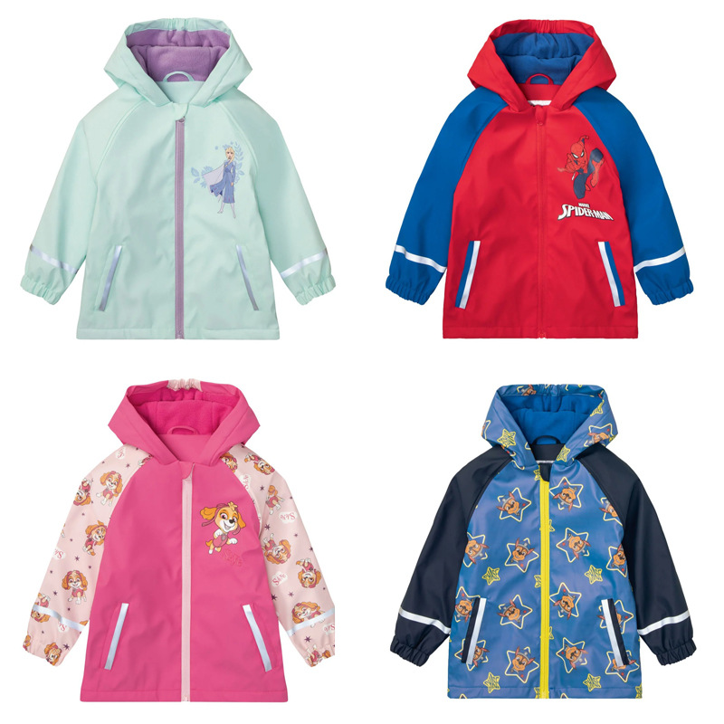 Children's demi-season fleece polyurethane jacket for boys