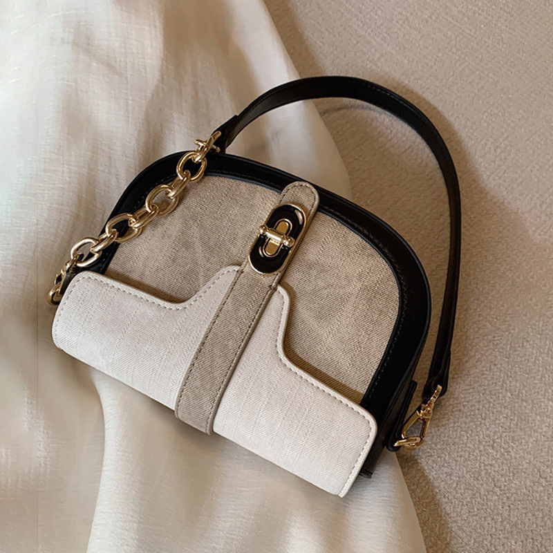 Bolsos de silla de montar de color pincelada de nicho para mujeres 2024 nuevos bolsos semicircular de alta gama bolsos de hombro único bolsos debajo de las axilas un envío