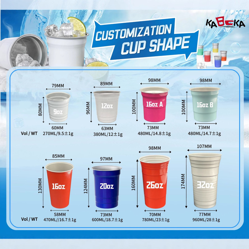 Thin Aluminum Cup Food Grade Aluminum Cup Disposable Aluminum Cup World Cup Event Aluminum Cup [Sample Order]