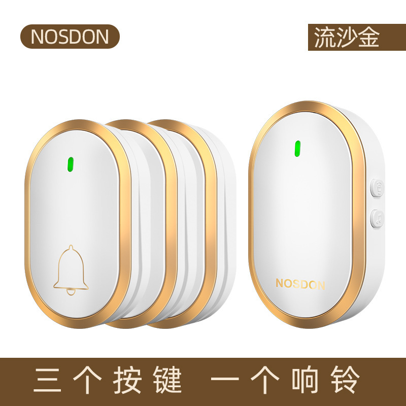 自発電ドアベル無線家庭用知能超遠距離電子リモコン防水ドア玲老人ドンドン呼び出し器|undefined