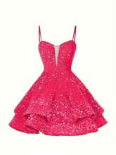 L 26741 Sexy Sequined Straps Party Dress �Ը���Ƭ��ȹ
